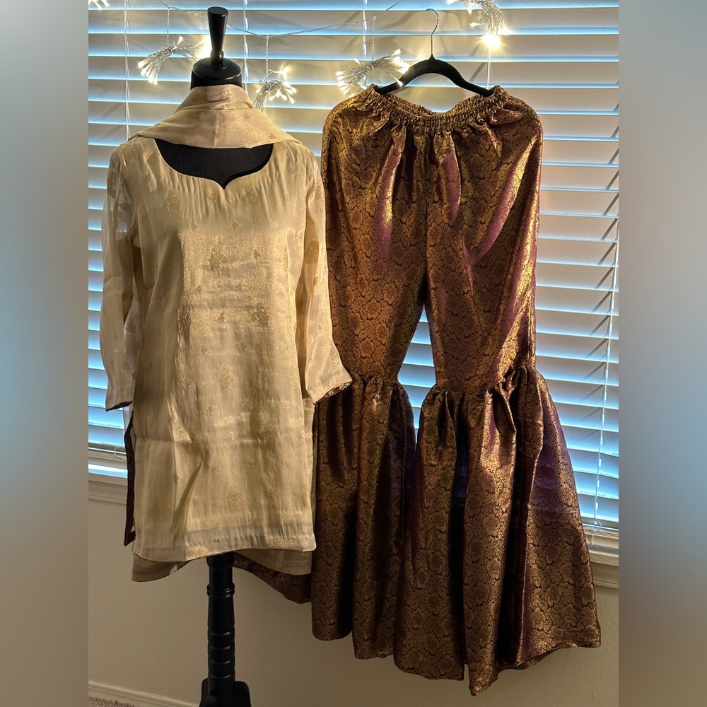 Brand New Custom Made Fancy Party Wear dress with Gharara